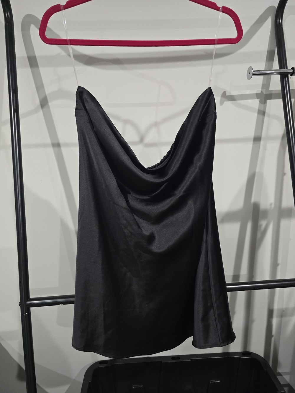 Target Black Strapless Satin Dress